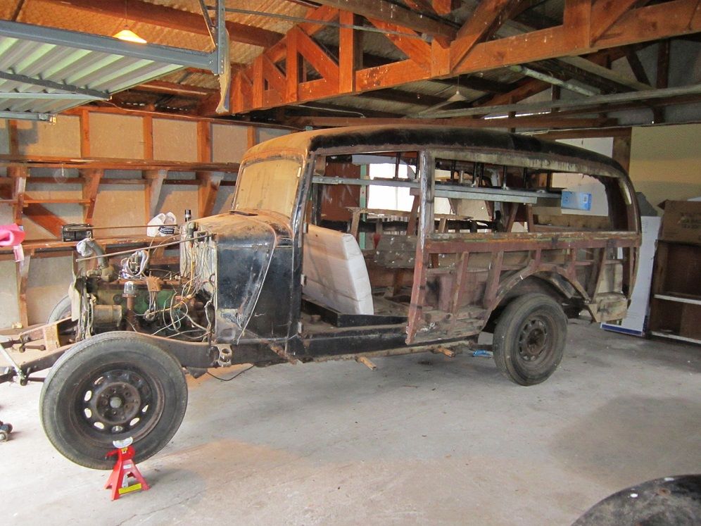 The beginnings of the 1936 Dodge Hearse Restoration