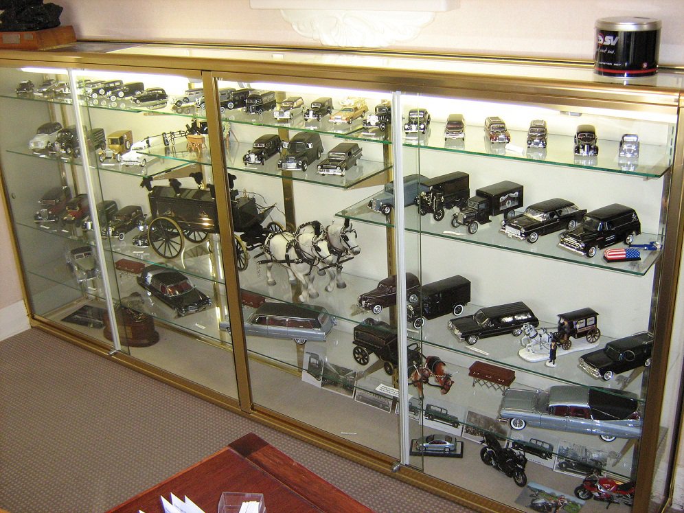 The models safe in their collection case.